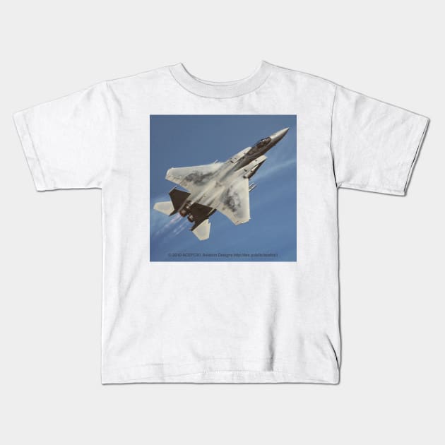 F-15C Afterburner Climb Kids T-Shirt by acefox1